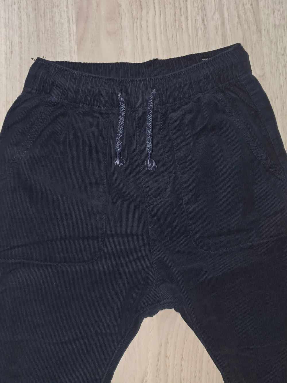 Kids Navy Corduroy Pull-On Pants